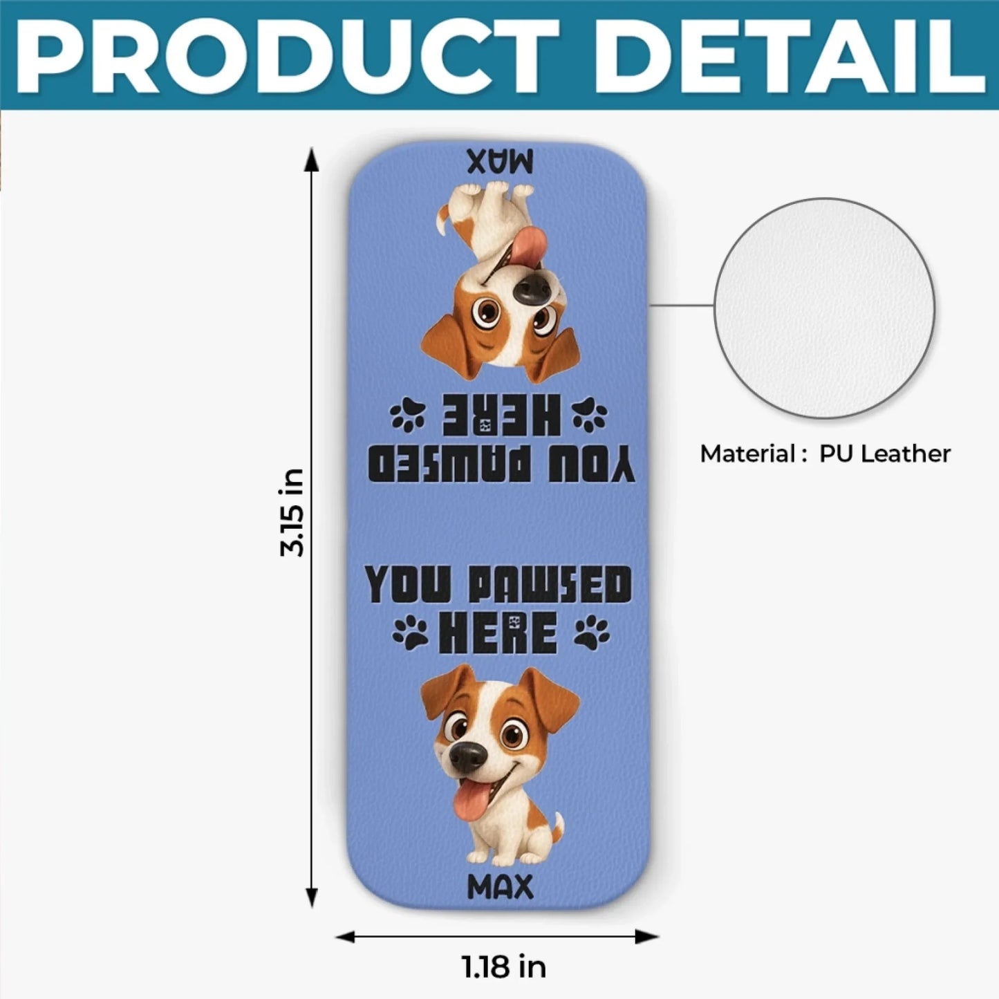 Custom Leather Magnetic Bookmark - Personalized  Bookish Gifts For Book Lovers, Bookworms, Dog Cat Lovers, Dog Dad And Mom, Cat Owners - Reading Is Better With Paws