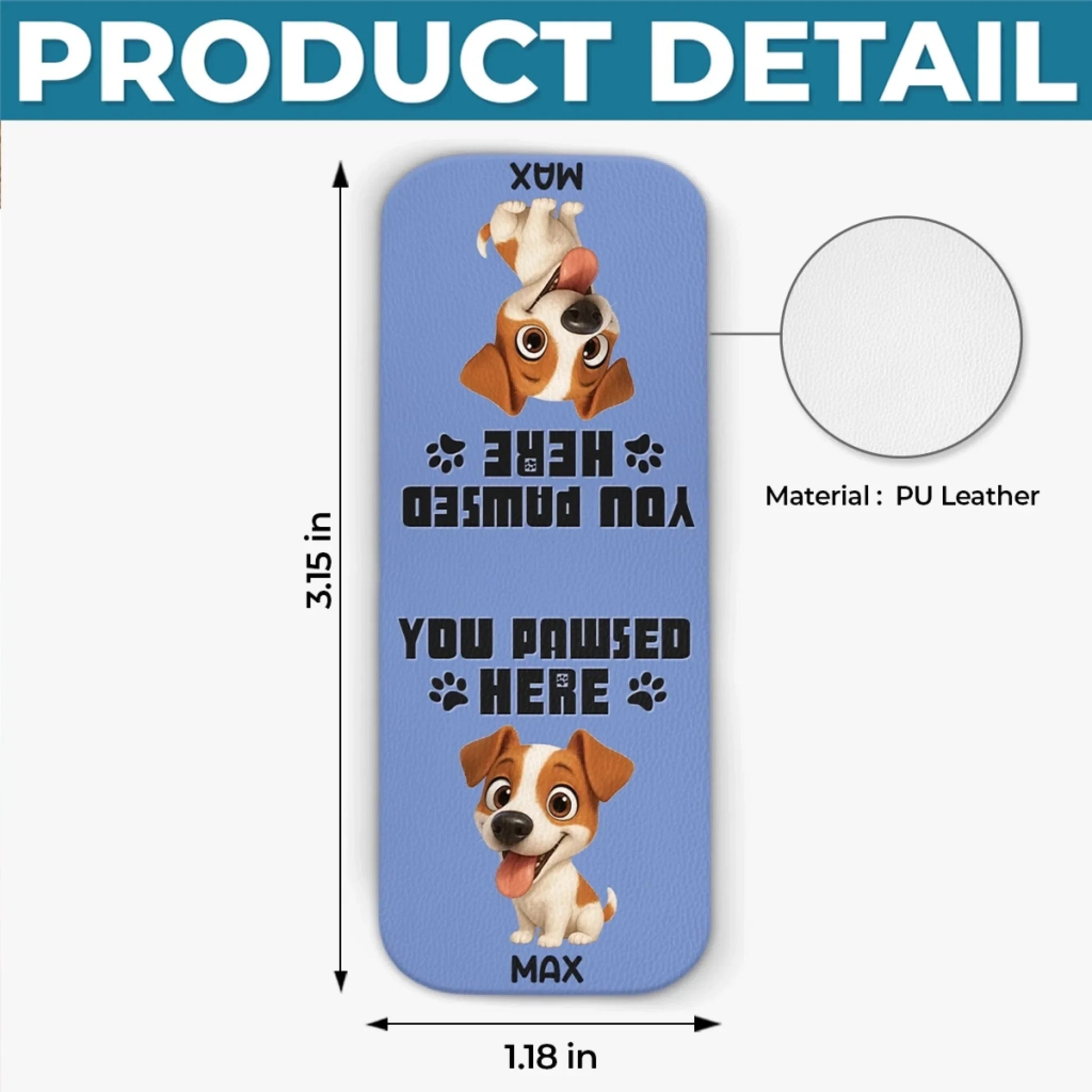 Custom Leather Magnetic Bookmark - Personalized  Bookish Gifts For Book Lovers, Bookworms, Dog Cat Lovers, Dog Dad And Mom, Cat Owners - Reading Is Better With Paws