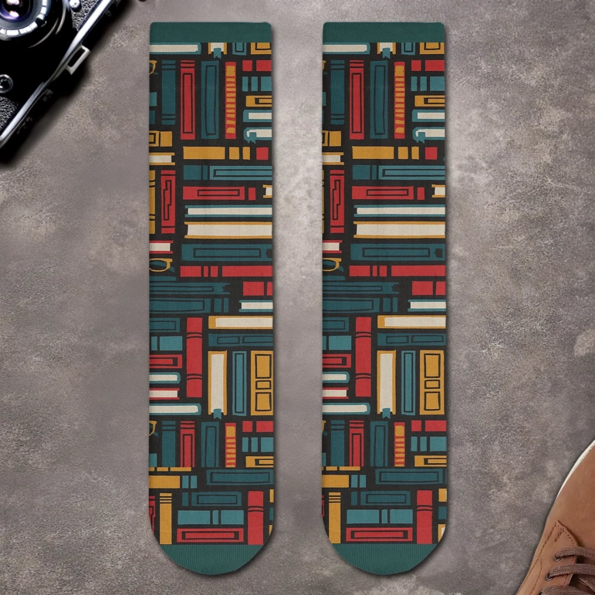 Custom Crew Socks - Personalized Bookish Gifts For Book Lovers, Bookworms, Readers - Keeping Up With My Reading Game