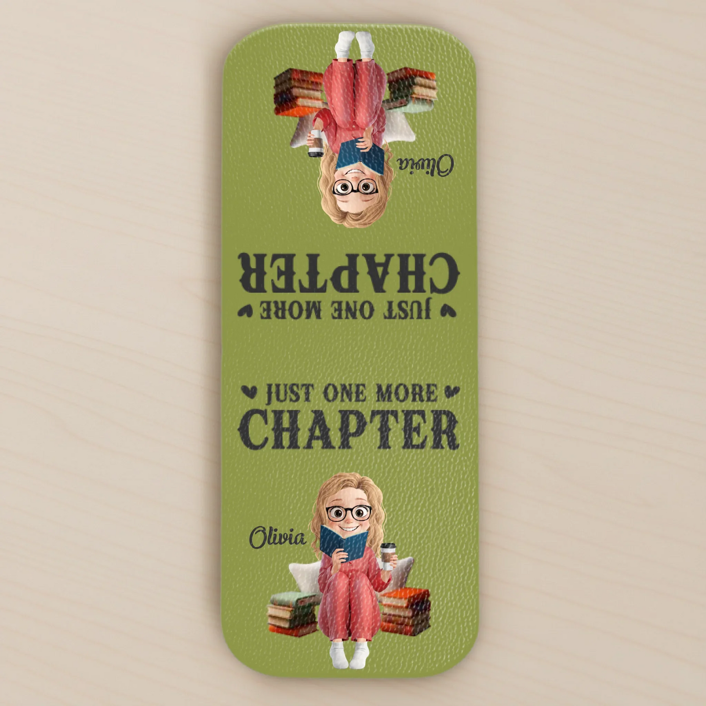 Custom Leather Magnetic Bookmark - Personalized  Bookish Gifts For Book Lovers, Bookworms, Readers - One More Page Always
