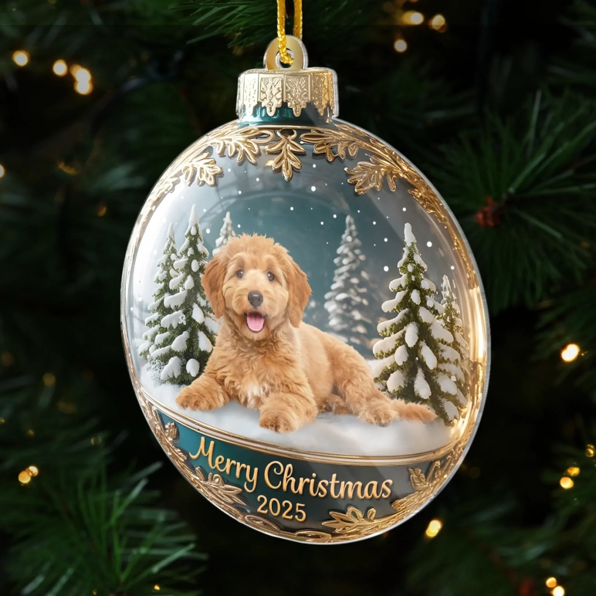 Custom Photo Acrylic Ornament - Personalized  Christmas Birthday Gifts For Dog Cat Lovers, Dog Dad And Mom, Cat Owners - Merry Woofmas From The Goodest Pup