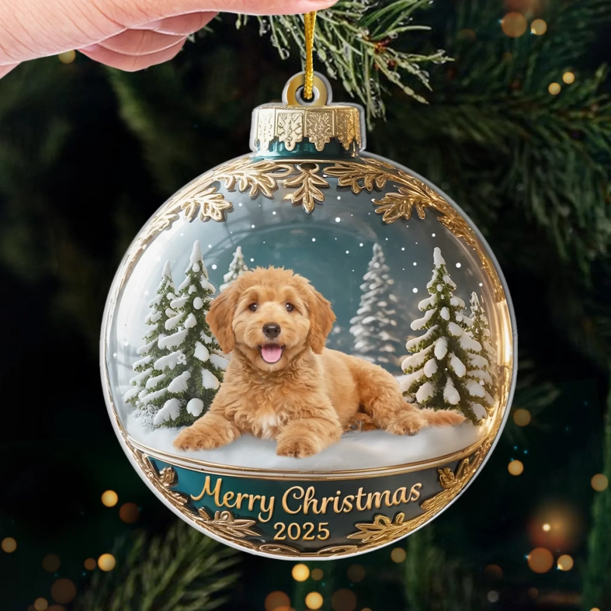 Custom Photo Acrylic Ornament - Personalized  Christmas Birthday Gifts For Dog Cat Lovers, Dog Dad And Mom, Cat Owners - Merry Woofmas From The Goodest Pup