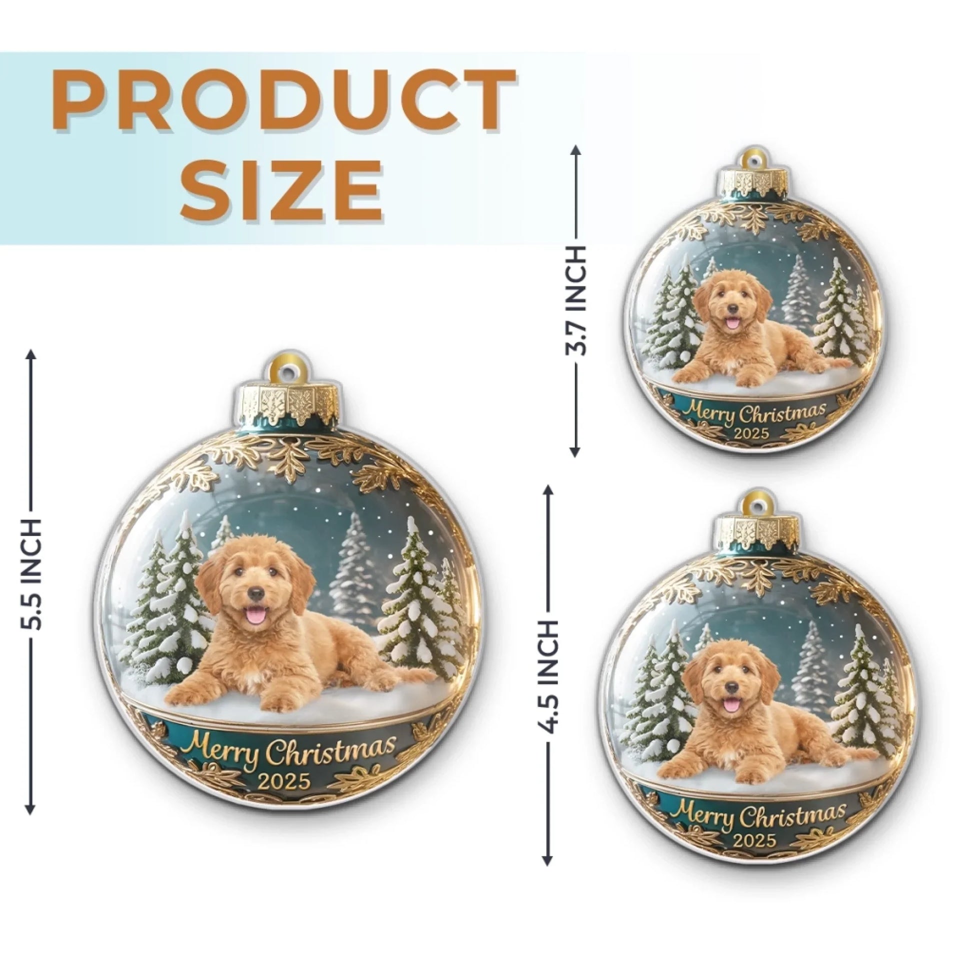 Custom Photo Acrylic Ornament - Personalized  Christmas Birthday Gifts For Dog Cat Lovers, Dog Dad And Mom, Cat Owners - Merry Woofmas From The Goodest Pup